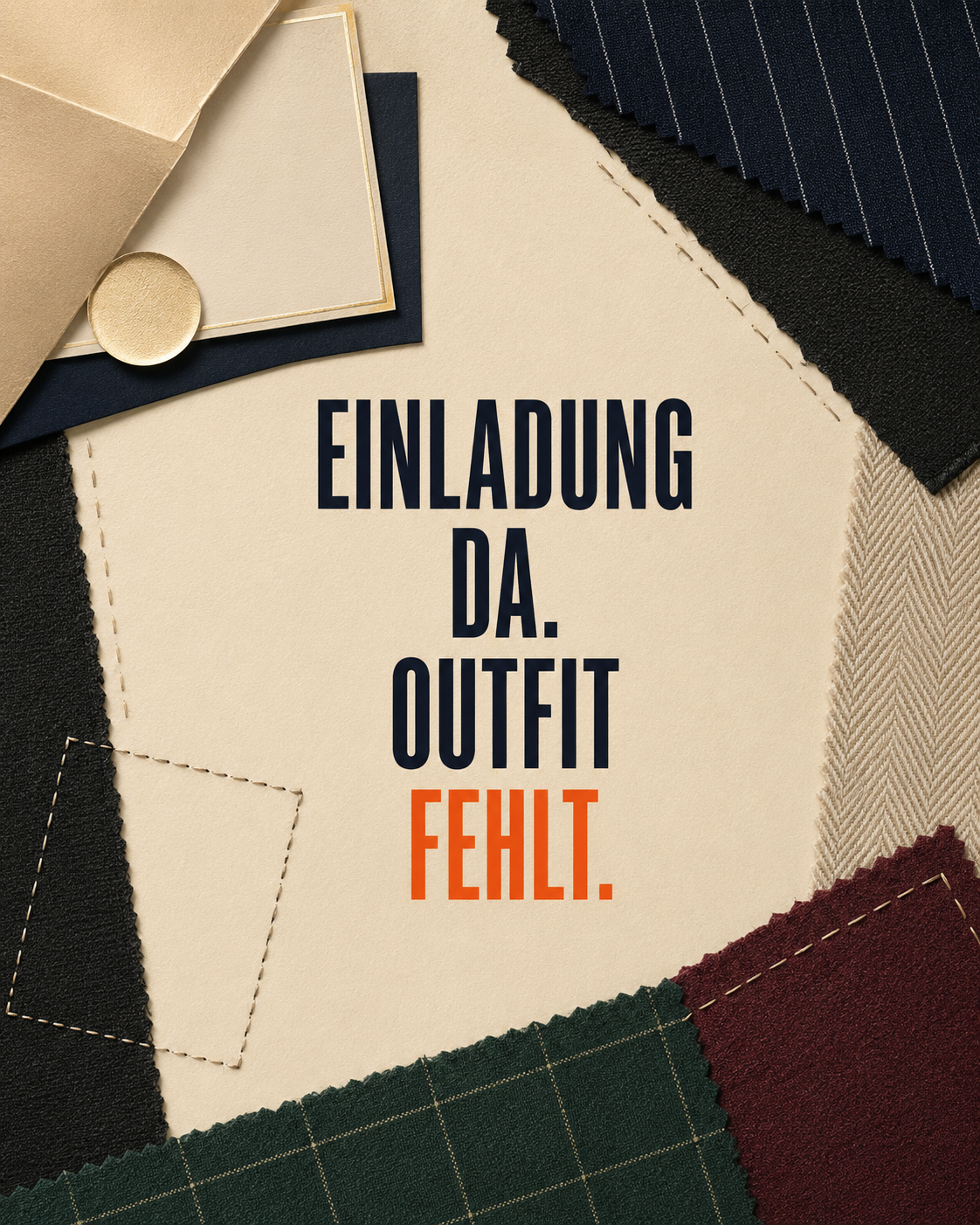 EINLADUNG DA. OUTFIT FEHLT.