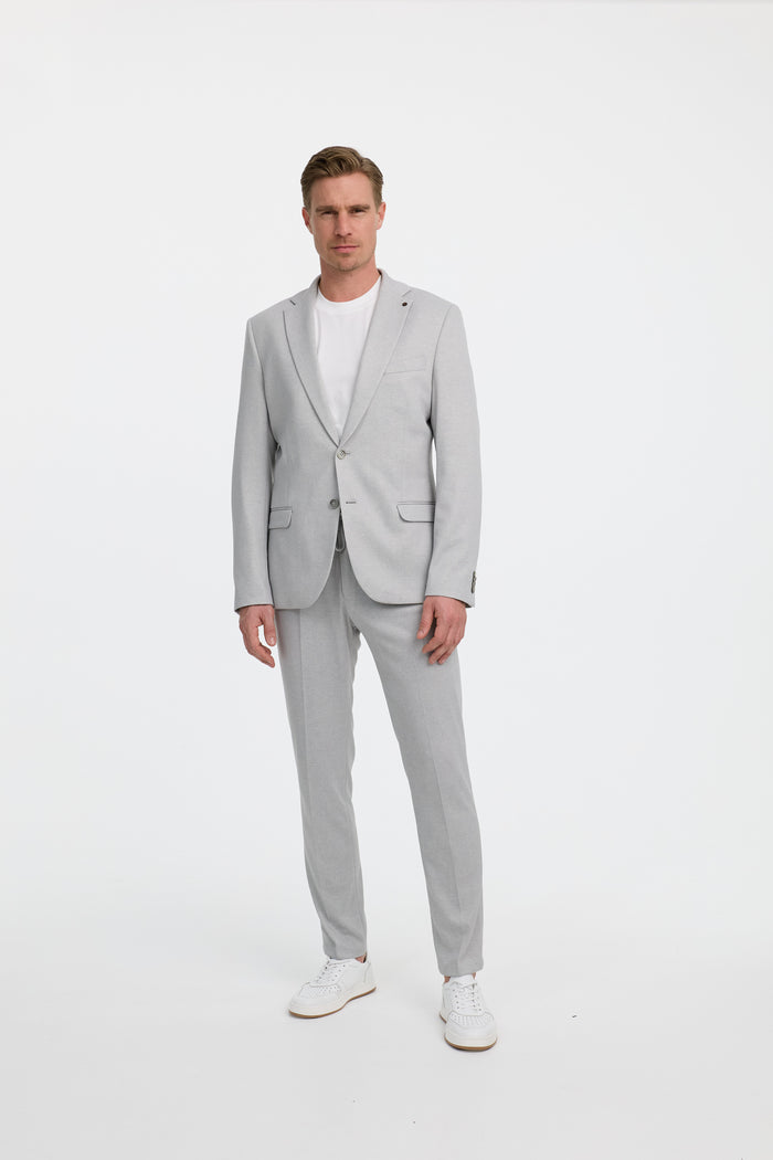 Herren Jersey Anzug in Lt. Grey, Vorderansicht