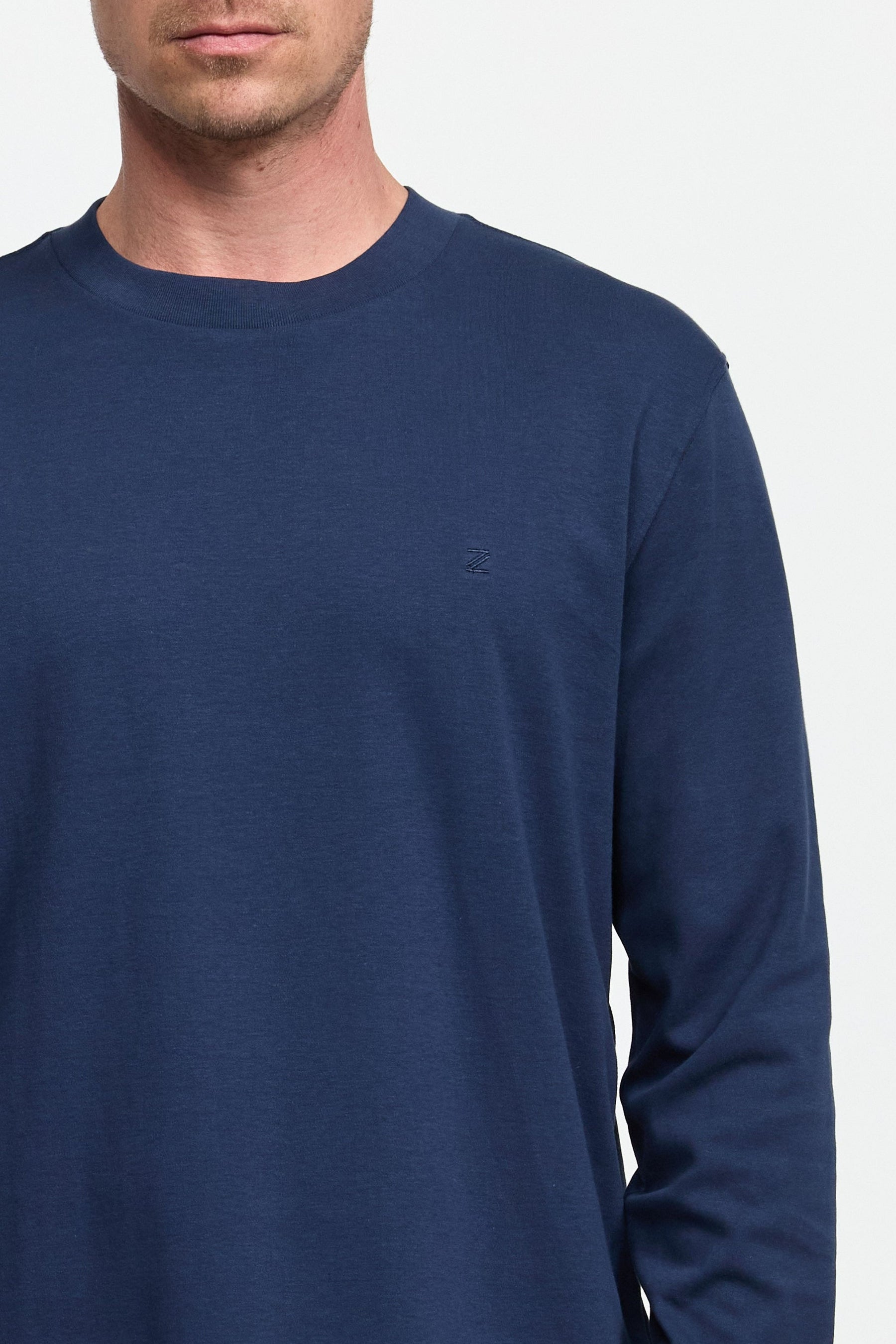 Longsleeve T-Shirt DiOwen 213-690 Navy